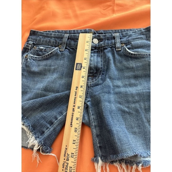 7 For All Mankind Cutoff Shorts Blue Jean Denim 5 Pockets Design Women's 30 - Picture 11 of 12